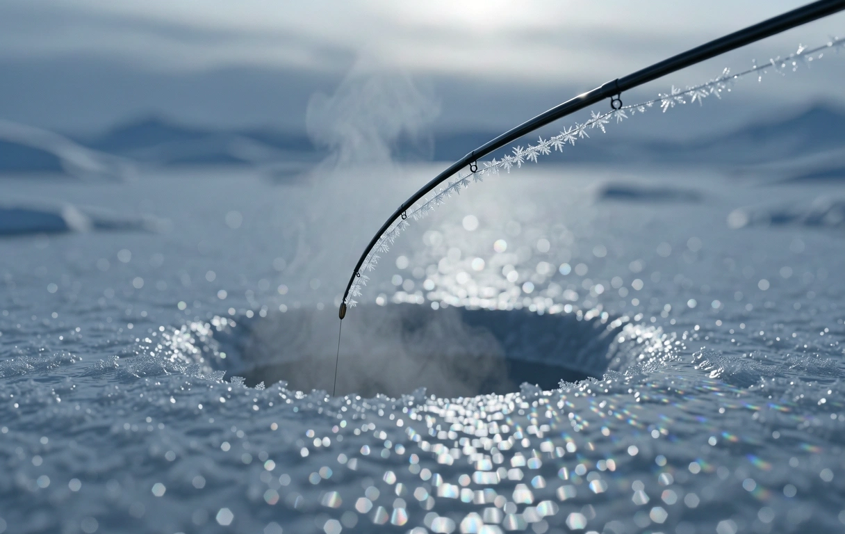 Winter fishing game experience