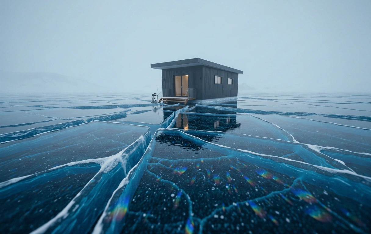 Arctic frozen waters landscape