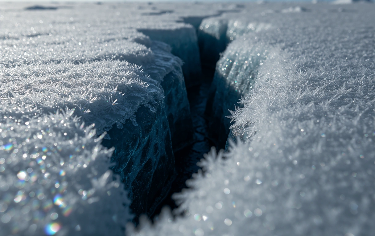 Ice fissure detail