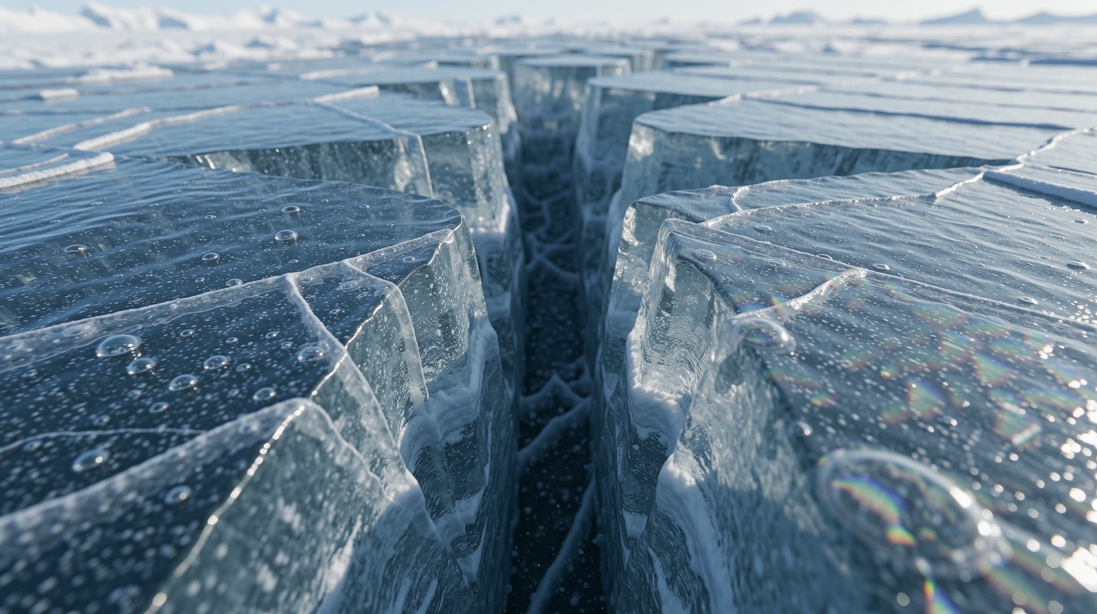 Frozen arctic landscape